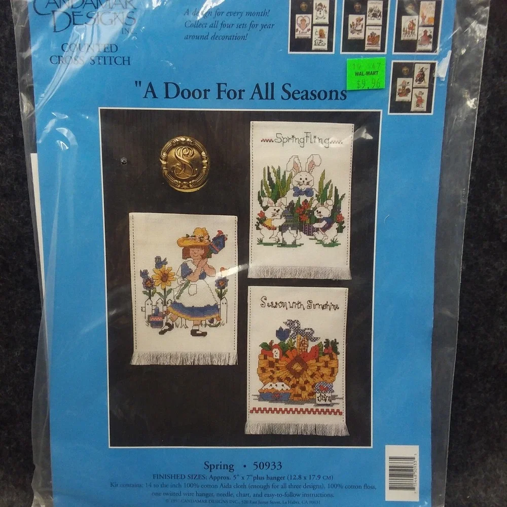Candamar Designs Counted Cross‎ Stitch A Door For All Seasons Spring Summer Fall